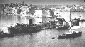 Description: SS Ohio enters Malta